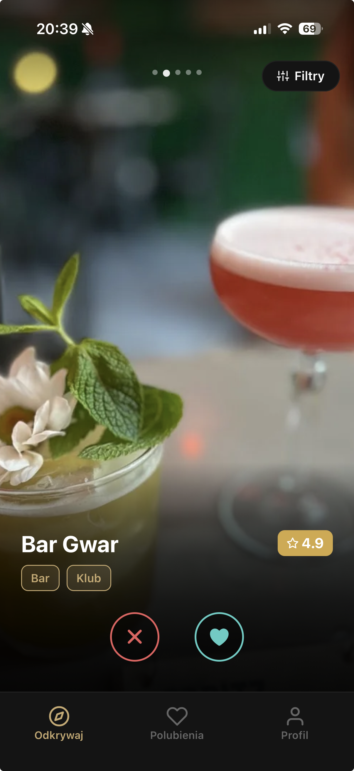 Urbaner App - Bar Gwar